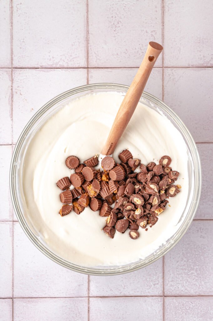 homemade ice cream with peanut butter cups
