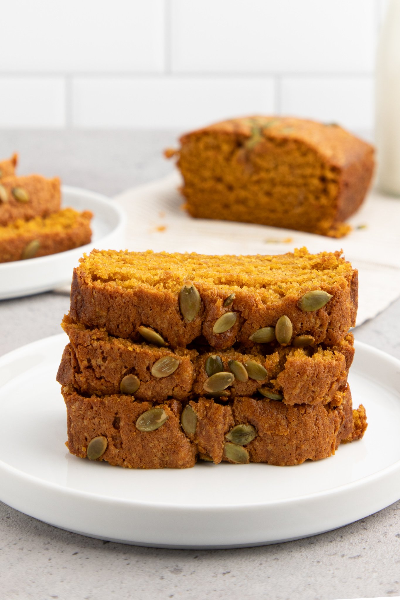 Pumpkin bread slices