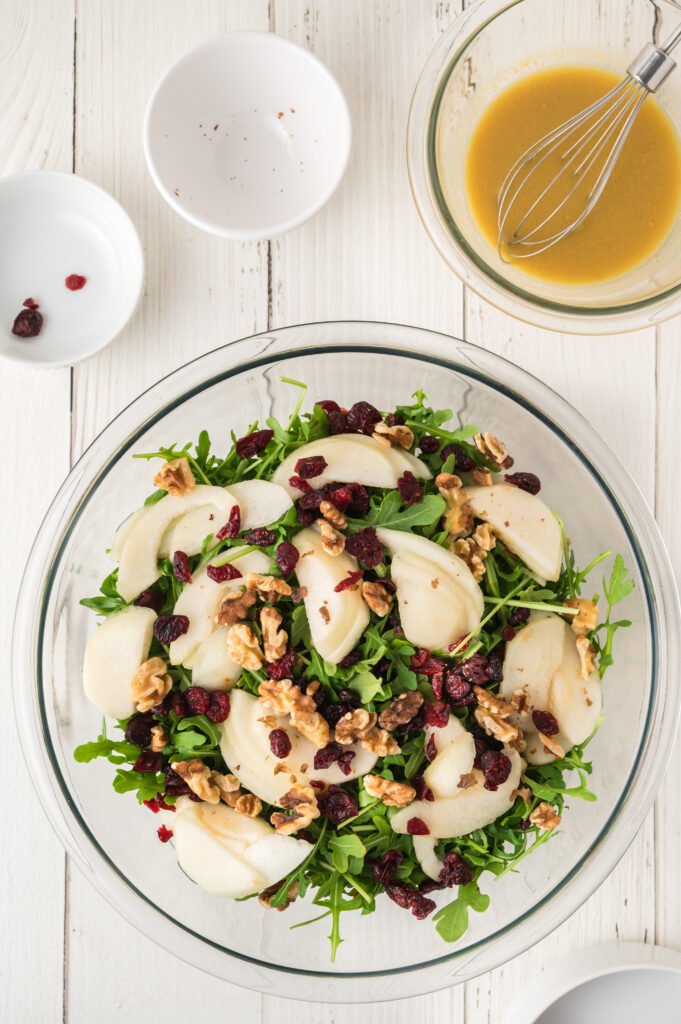 arugula salad with its toppings